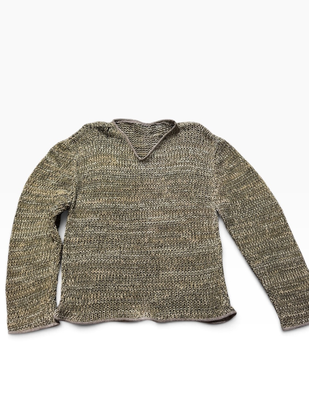 Vintage,  Sisal Weaving Leather Sweater
